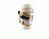Sale ~ Coffee Cozy -  Coffee Cup Sleeve -  Drink Sleeve Cozie - Reusable Drink Cozy featuring Sushi