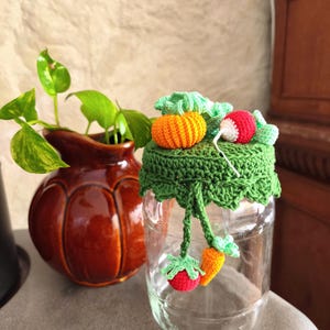 Bocal décoratif recyclé au crochet