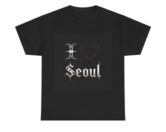 Me encanta la camiseta de SEÚL, camiseta de Kpop, camiseta de Seúl, camiseta gótica, camiseta de Corea, yo, ropa coreana, Kpop, camiseta UNISEX, camiseta de pareja