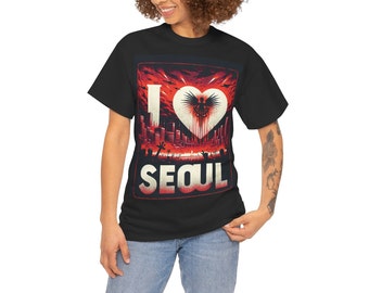 T-shirt I LOVE SEOUL, T-shirt Kpop, T-shirt Séoul, T-shirt gothique, T-shirt coréen, I, Vêtements coréens, Kpop, T-shirt UNISEXE, T-shirt couple