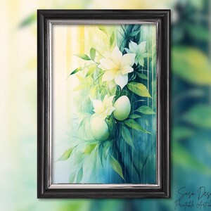 Descarga digital Armonía y serenidad de Pascua - Pinturas de Pascua - Bienestar - Atmósfera zen - Arte mural - Arte natural