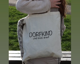 Dorfkind und stolz drauf - Baumwolltasche | Jutebeutel | Geschenktasche | Tasche | Beutel | Markttasche | Einkaufstasche | Geschenk Idee