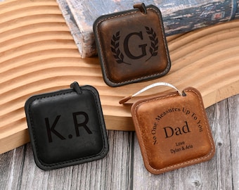 Personalized Leather Tape Measure, Father's Day Gift