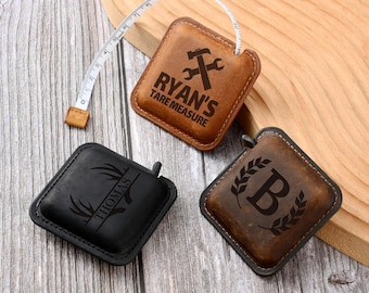 Custom Leather Tape Measure, Personalized Gift For Him