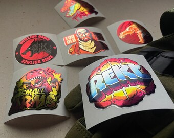 Red Set - x7 CSGO Stickers in real life Counter Strike 2 - Global Offensive decal Gamer Gift