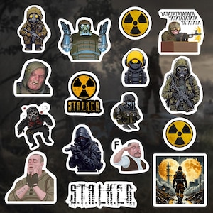 x16 Stalker game stickers pack - vinyl high quality gamers laptop decals