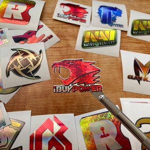 Katowice 2014 Stickers CSGO in het echt Set - Counter Strike 2 - Sticker wereldwijd offensief gamer cadeau - iBuyPower / Titan holo ELK