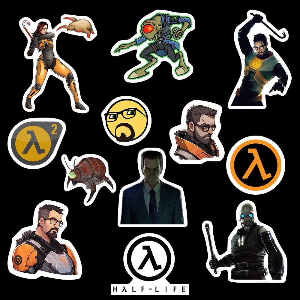 X12 Half Life Game Stickers Decals Pack - Vinyl High Quality Gamers ...