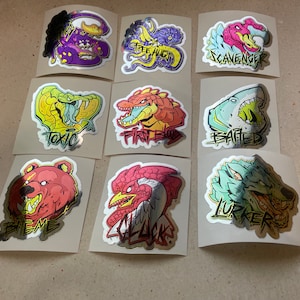 x9 Feral Predators Stickers CSGO in real life Set - Counter Strike 2 - Global Offensive decal Gamer Gift