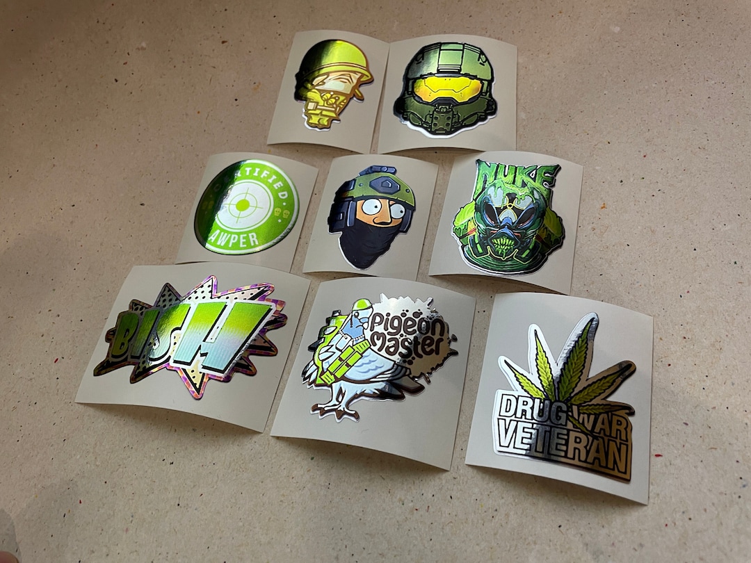 Green Set - X8 CSGO Stickers in Real Life Counter Strike 2 - Global ...