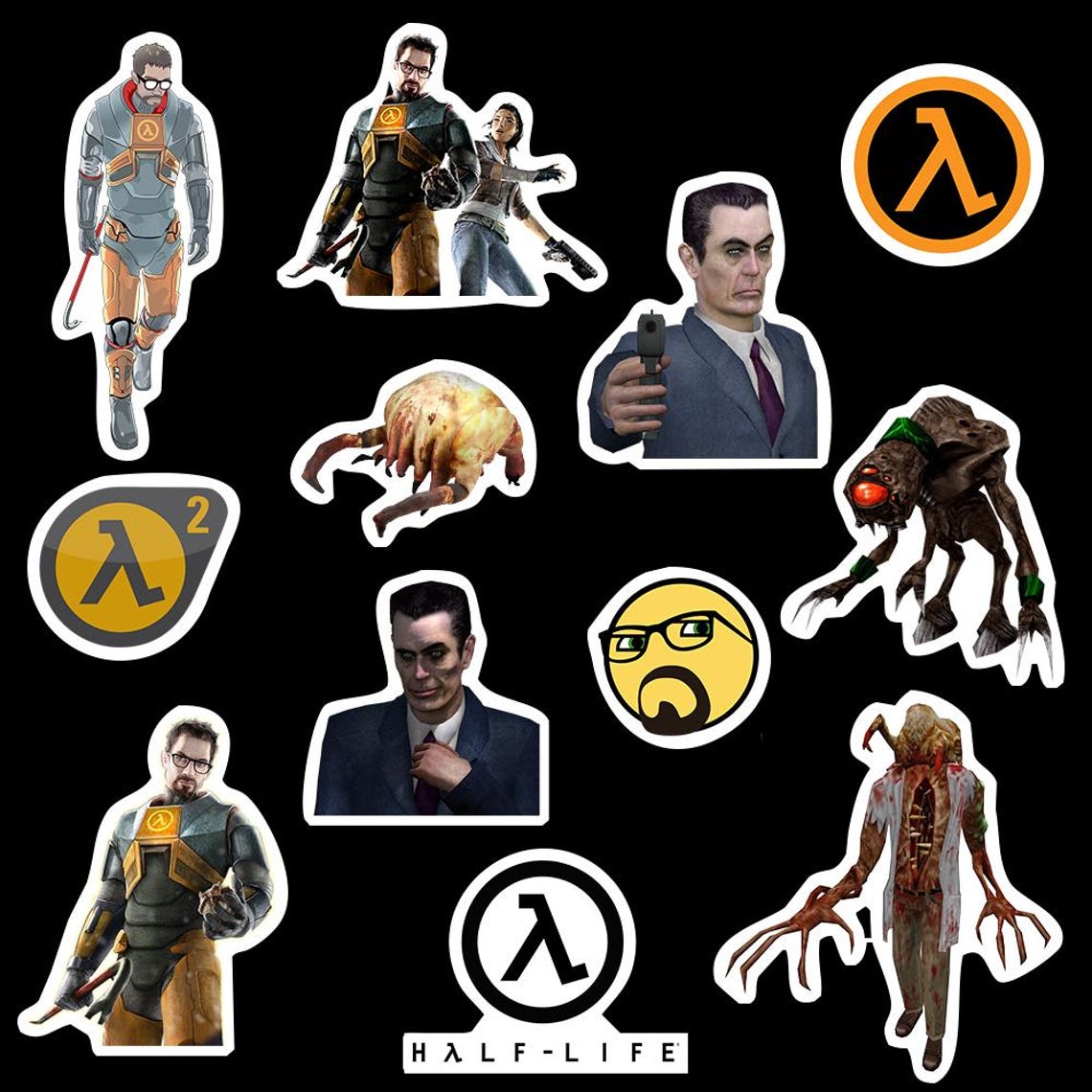 X12 Half Life Game Stickers Decals Pack - Vinyl High Quality Gamers ...