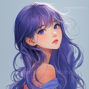 Anime Profile Picture | Girl Avatar Character Art | Fanart Gift for Anime Lovers | Digital Download for Creators | PFP