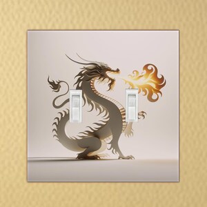 Dragon design Light Switch Plate Outlet covers Electric switch plate wall decor rocker plate light switch plates wall plate decor aesthetic