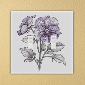 Elegant Purple Violet Light Switch Plates Outlet covers switch plate wall decor rocker plate light switch plate wall plates home decor