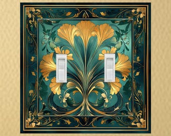 Emerald Fanflower Vintage design Wall Switch Plate outlet cover light switch plate wall plate covers light switch cover housewarming gift