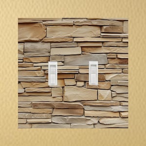 Rustic Stone light switch plate outlet cover switch cover home decor switch plate wall plate rocker plate rocker switch housewarming gift