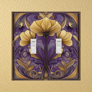 Art Nouveau Vintage design Wall Switch Plate outlet cover Regal Bloom light switch plate wall plate covers light switch cover housewarming