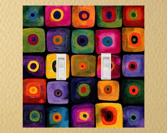 Spectral Mosaic Wall Switch Plate outlet cover light switch plate wall plate covers home decor