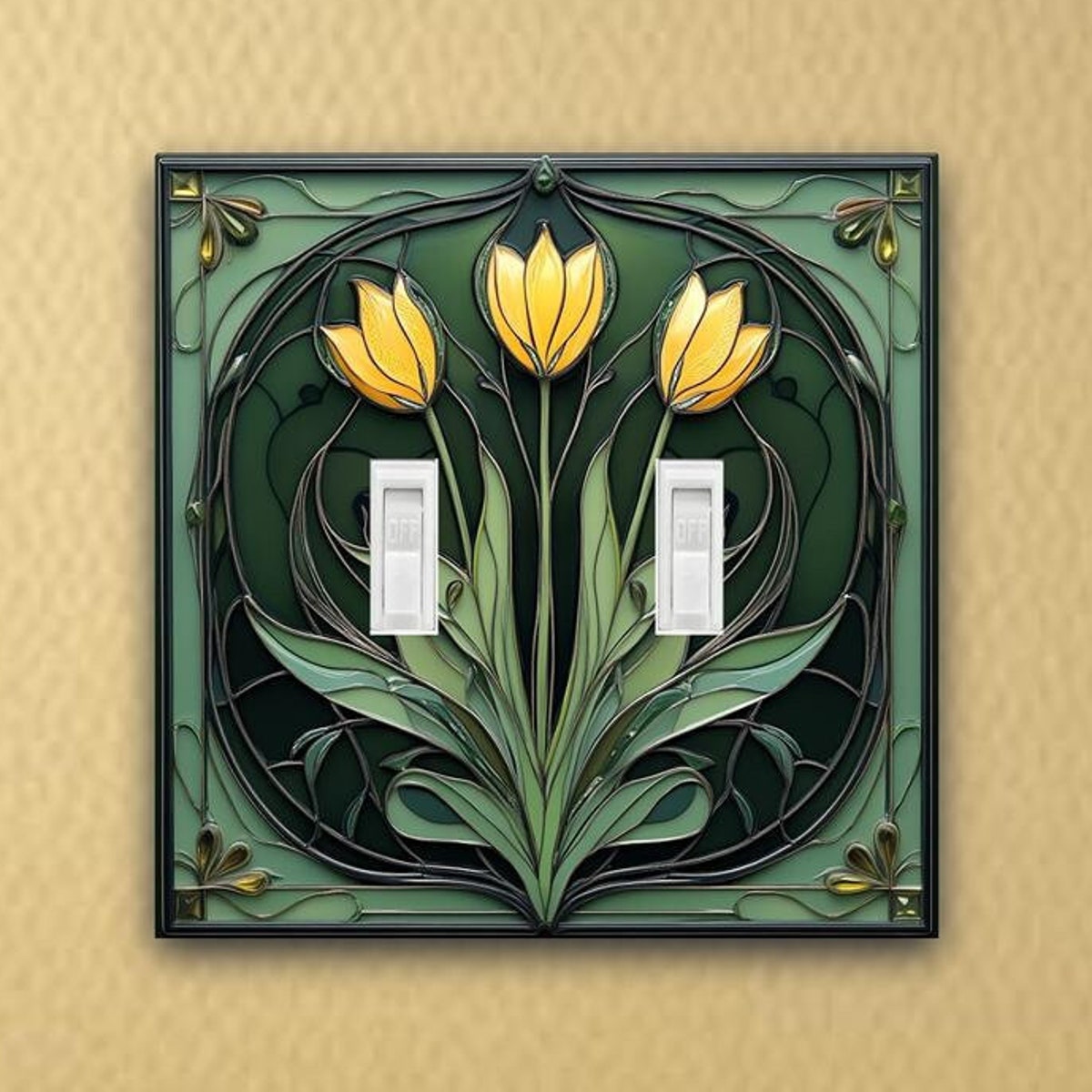 Art Nouveau Tulip Design Wall Switch Plate Outlet Cover Rocker Plate Light Switch Plate Wall Plate Covers Lightswitch Plate Gift Idea. - Etsy