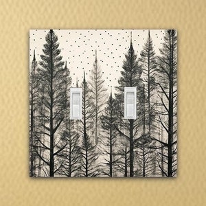 Grand Forest light switch plate outlet cover switch cover home decor switch plate wall plate rocker plate rocker switch housewarming gift