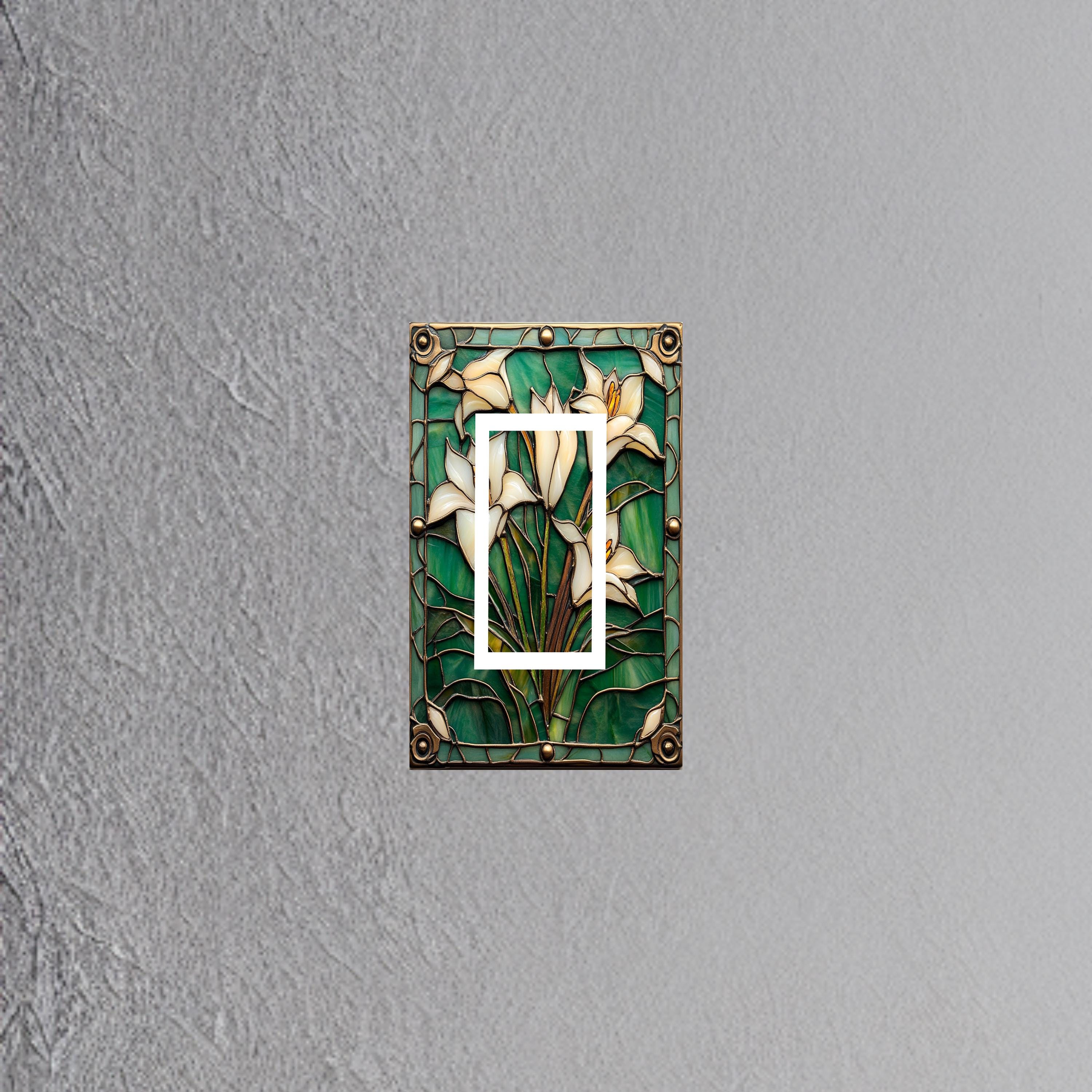 Art Nouveau Lily design Wall Switch Plate outlet cover rocker plate light switch plate wall plate covers lightswitch plate gift idea.