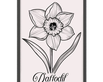 Narzissenträume: Blumen-Wandkunst zur Märzgeburt – Genießen Sie den Glanz des Frühlings! #MarchBirthFlower #WallDecor Geschenk für Mutter, Großmutter und Tochter