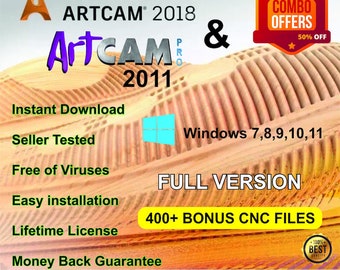Autodesk ArtCAM Pro 2018 Lifetime for Windows - Artcam Software + CNC Files