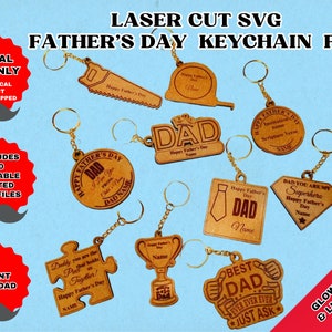 Chaveiro do DIA DOS PAIS Svg, Corte a Laser Svg, Arquivo de Corte a Laser do Chaveiro do Pai, Arquivo de Corte a Laser, Arquivo de Corte Glowforge Svg, Chaveiro Svg, Dia dos Pais.