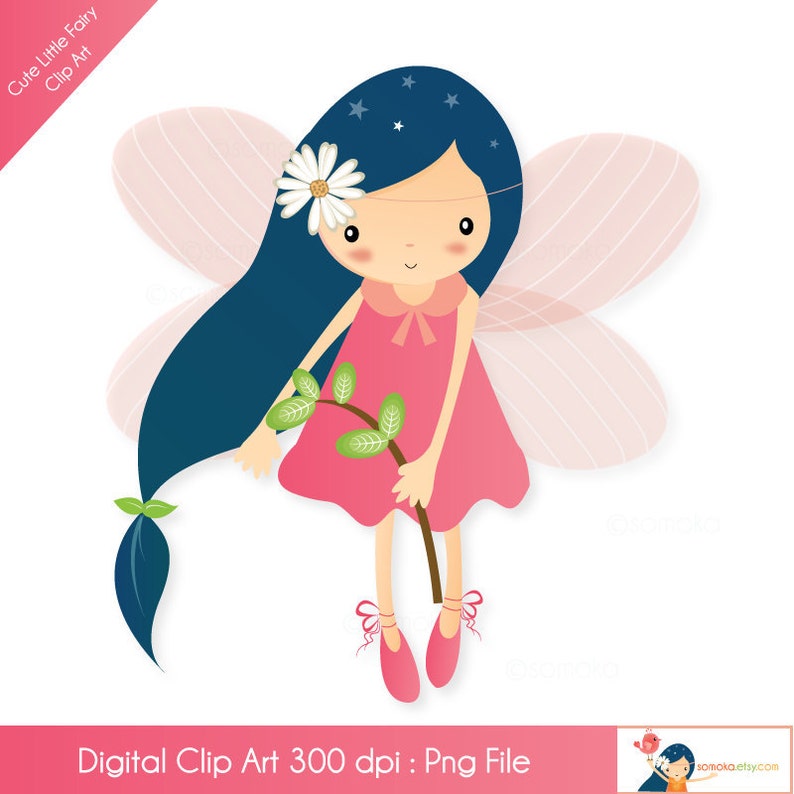 Cute Little Fairy Clip Art - Etsy