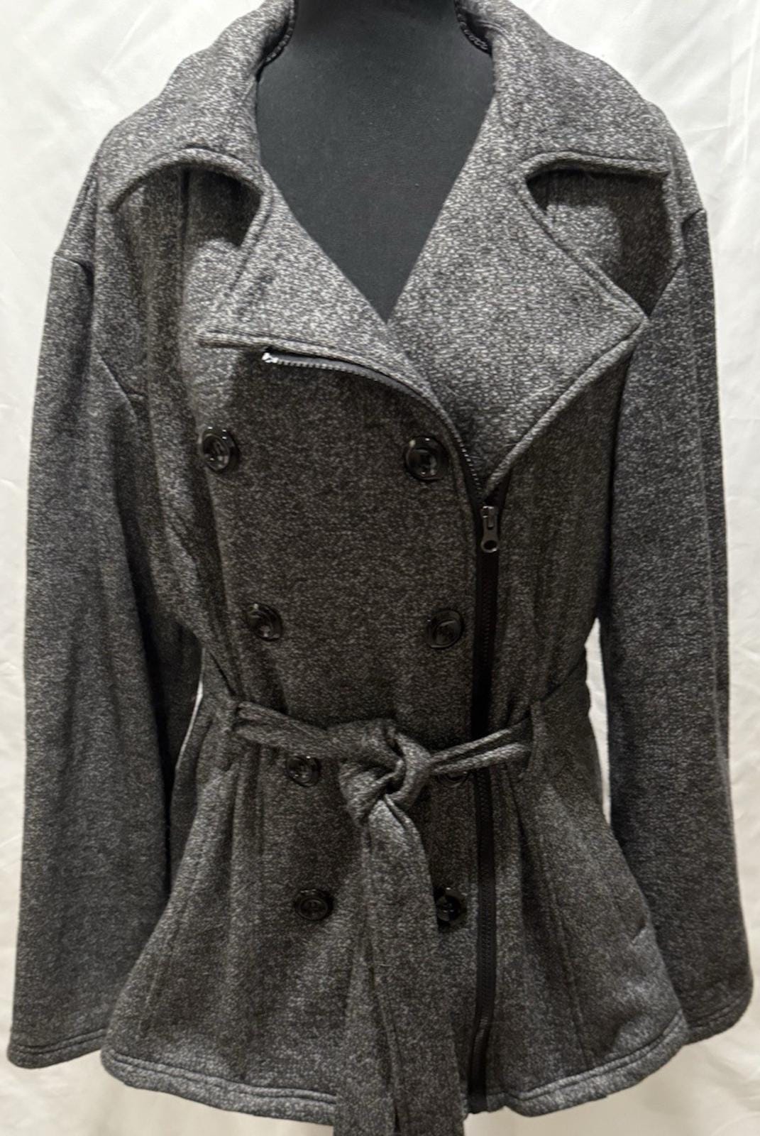 Marilyn and Me Preppy Old Money Academia Double Breasted Lined Pea