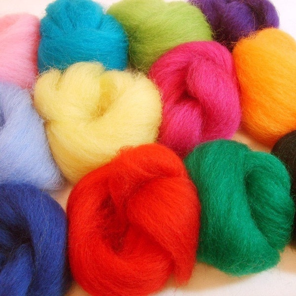 Funky Felter Pile of Wool in 12 Colors