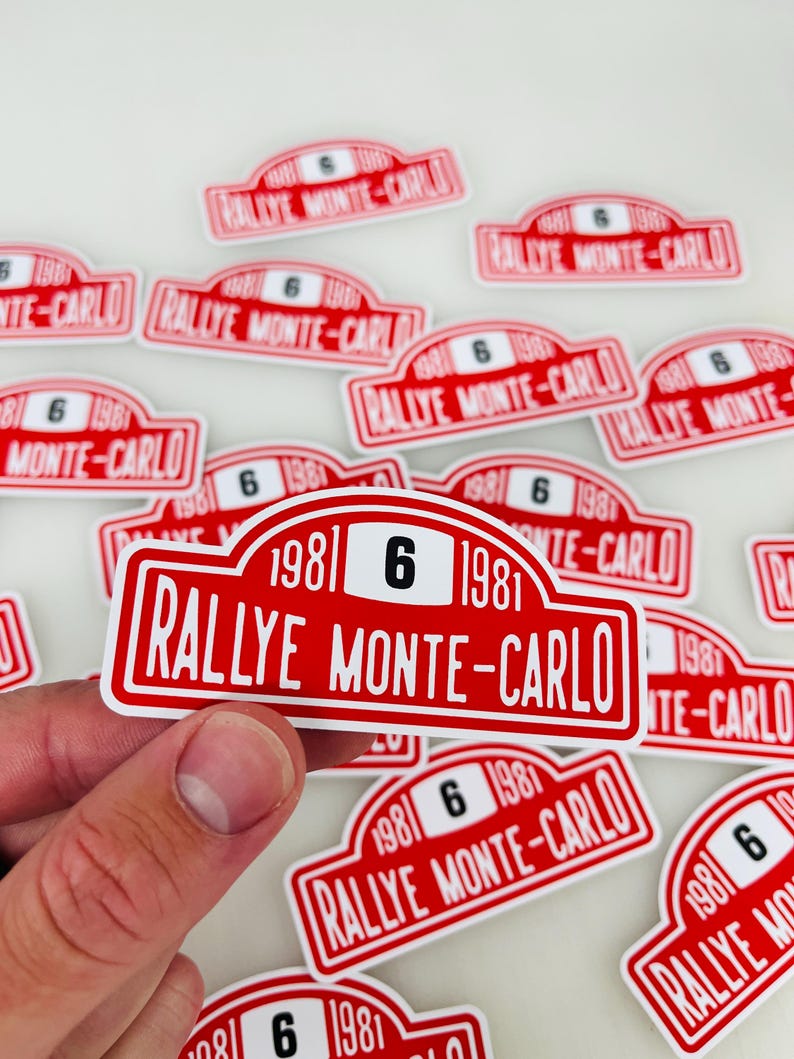 1981 Rallye Monte-carlo Permit Sticker Car Sticker | Vinyl Decal - Etsy