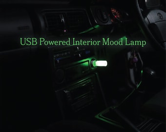 Car Interior Mood Lamp USB Mini Light - JDM Car Interior LED Light | Clear/Frosted Glass