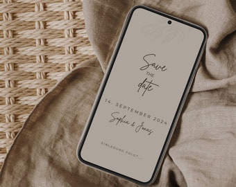 eCard Wedding | Digital Save the Date personalized | digital wedding invitation | send wedding invitation digitally via Whatsapp