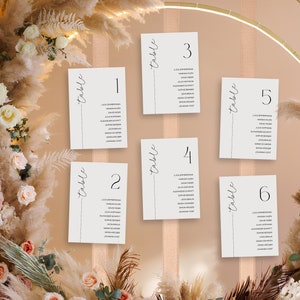 Seating plan wedding Find your place modern table plan seating plan template wedding seating arrangement minimalist table decoration table numbers elegant