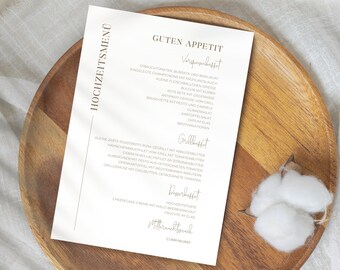 Wedding menu download | Menu card drinks menu | Wedding drinks | Wedding menu | Wedding stationery | Menu sign drinks sign