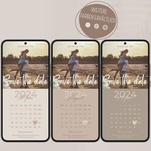 Save the Date digital digital wedding invitation personalized with picture Save the Date digital with photo personalizable calendar 2024/2025 image 5