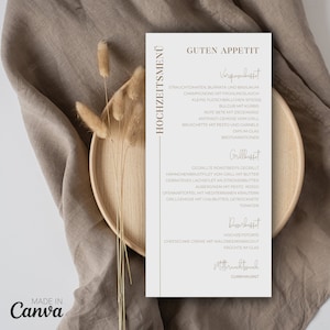 Hochzeitsmenü Download | Menükarte Getränkekarte | Hochzeit Getränke | Hochzeit Menü | Hochzeit Papeterie | Menüschild Getränkeschild
