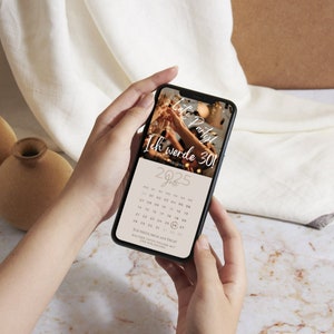 Save the Date Geburtstag digitale Geburtstagseinladung personalisiert mit Bild Save the Date digital mit Foto personalisierbar Kalender