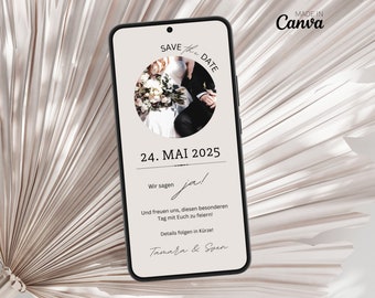 Save the Date Wedding Digital | Personalized wedding invitation | Digital wedding invitation | Send Save-the-Date with Whatsapp