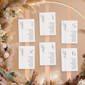 Seating plan wedding modern table plan seating arrangement minimalist table decoration table numbers elegant find your place seating plan template wedding