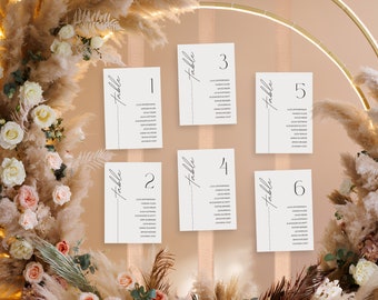 Seating plan wedding modern table plan seating arrangement minimalist table decoration table numbers elegant find your place seating plan template wedding