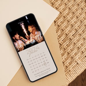 Save the Date Geburtstag digitale Geburtstagseinladung personalisiert mit Bild Save the Date digital mit Foto personalisierbar Kalender