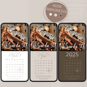 Digitale Geburtstagseinladung personalisiert mit Bild Save the Date digital mit Foto personalisierbar Kalender Save the Date Geburtstag