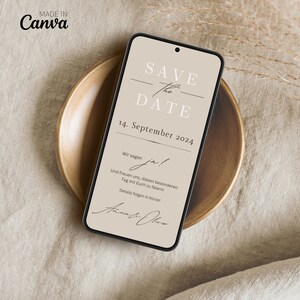 Save the Date Hochzeit Digital Digitale Hochzeitseinladung personalisiert Save-the-date zum versenden mit Whatsapp Safe the date ecard