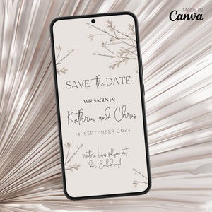 Salvataggio digitale della data personalizzato | Matrimonio elettronico | invito a nozze digitale | Invito a nozze digitale | Invia Whatsapp