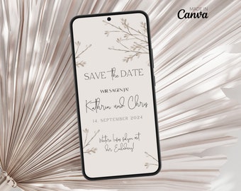 Digital Save the Date personalisiert | eCard Hochzeit | digitale Hochzeitseinladung | Einladung zur Hochzeit digital | Whatsapp versenden