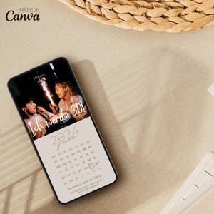 Save the Date Geburtstag digitale Geburtstagseinladung personalisiert mit Bild Save the Date digital mit Foto personalisierbar Kalender