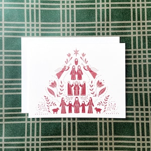 Folk Nativity Christmas Cards