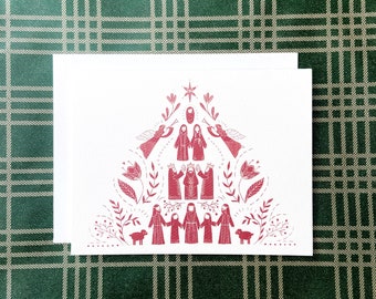 Folk Nativity Christmas Cards